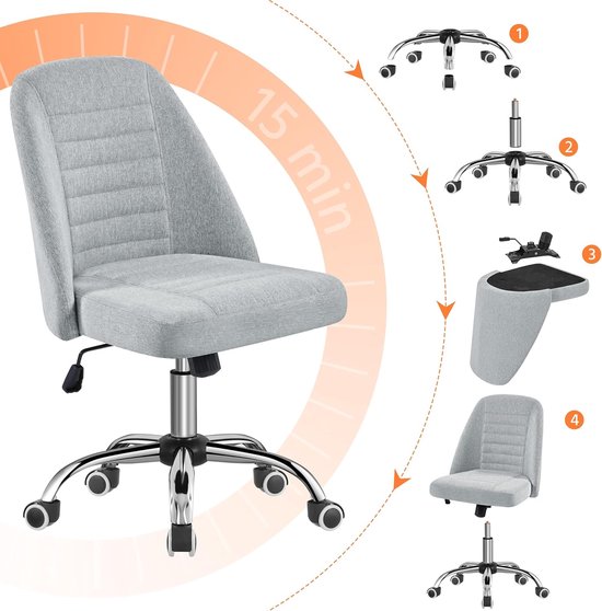 Yaheetech Bureaustoel Ergonomische Draaistoel Directiestoel In Hoogte Verstelbare Sportstoel Mesh Netstoel 659022454
