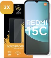 2-Pack MobyDefend Screenprotectors - Geschikt voor Xiaomi Redmi 15C 4G - Case-Friendly Screensavers - Gehard Glas