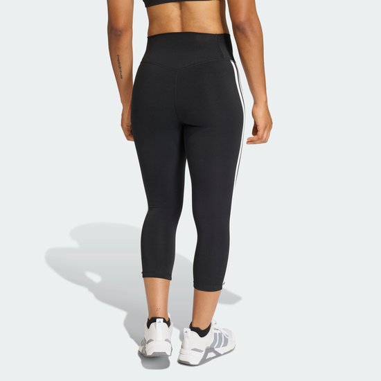 Adidas Performance Optime Essentials 3-Stripes 3/4 Workoutlegging - Dames - Zwart van Merkloos — afbeelding 3