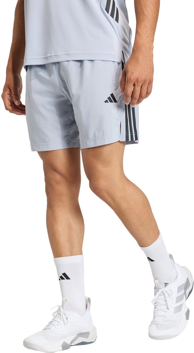 Adidas Performance Tech Essentials 3-Stripes Workoutshort Heren Grijs