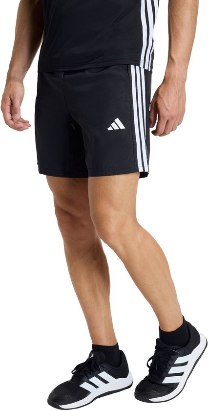 adidas Performance Workout Essentials Base 3-Stripes Woven Short - Hommes - Zwart