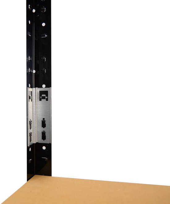 Shelfplaza BLACK metalen stellingkast - 200x40x30 cm - zwart - 6