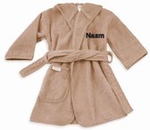 Peignoir Pink en pierre avec naam brodé (2-4 ans)