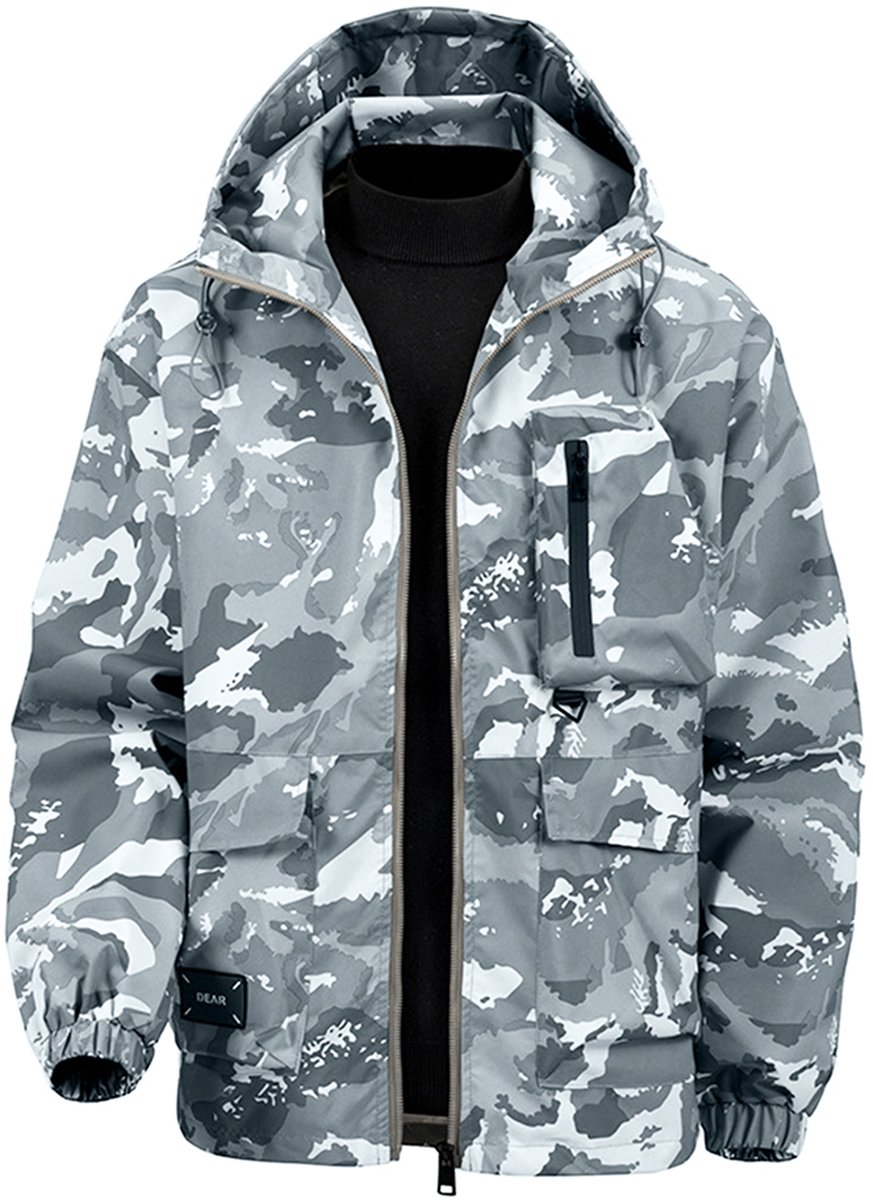 YOUTHUP Heren Jack Camouflage en Waterafstotend jas Lichtkhaki