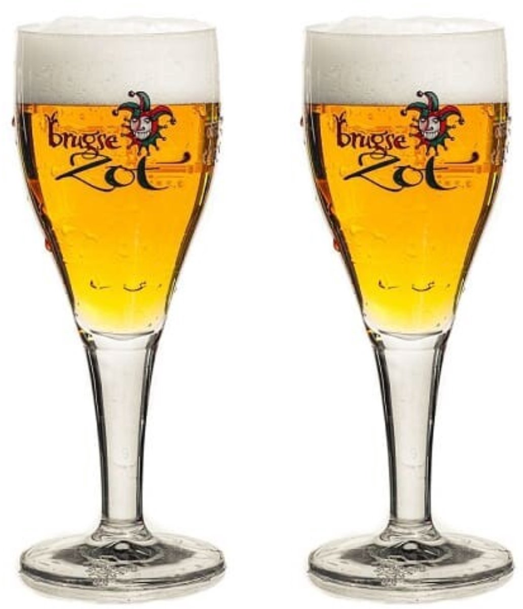 2 x Brugse Zot bierglas 33cl