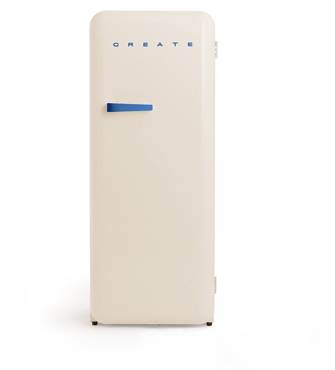 CREATE - Koelkast in retrostijl - Gebroken wit - Handvat Kobaltblauw - FRIDGE RETRO 281L