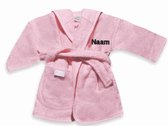 Peignoir rose avec naam brodé 2-4 ans