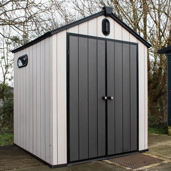 Tuinhuis XL Antraciet Metaal 196x132x188cm Fundament