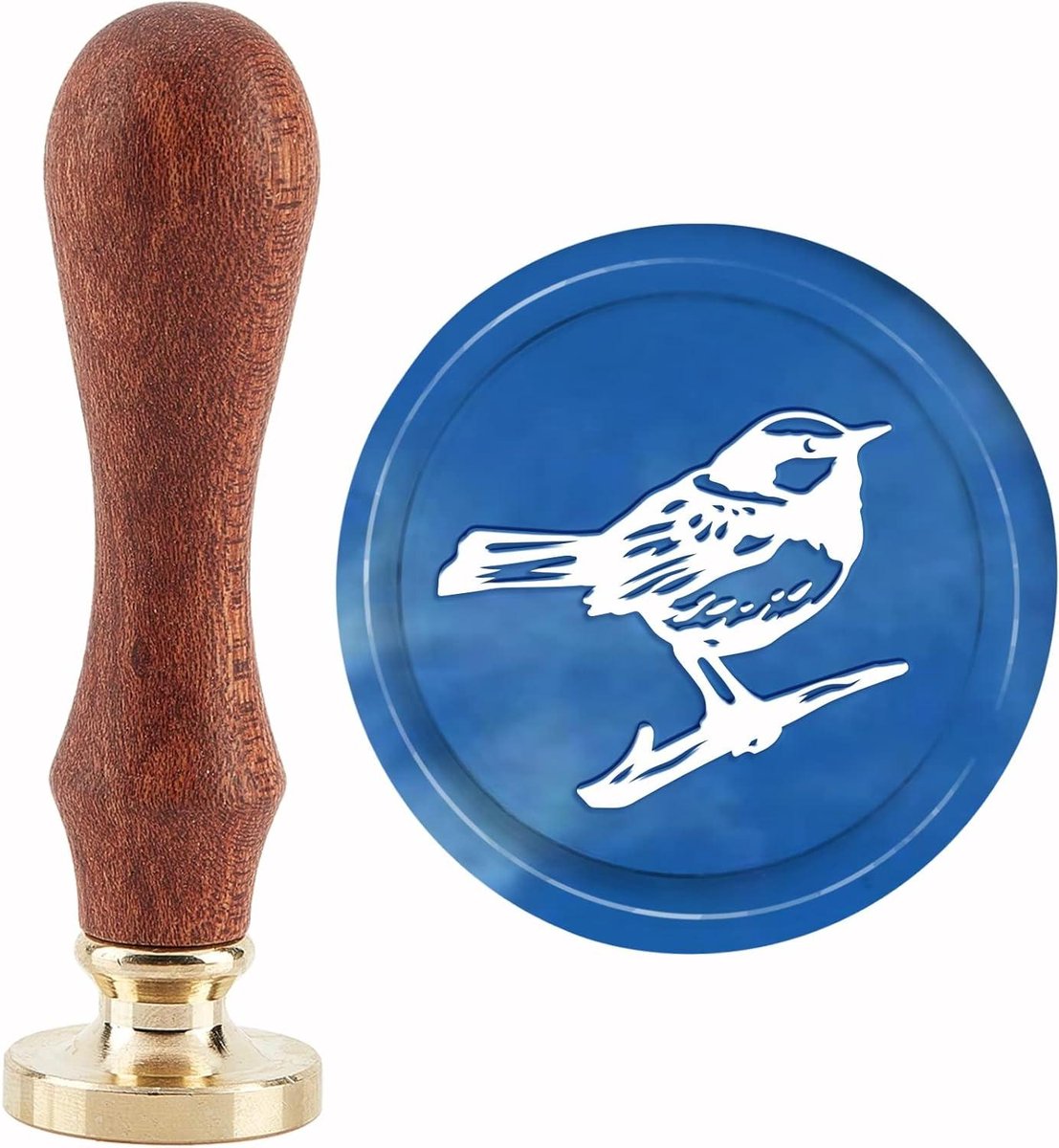 EGoods - Wax Seal Stempel 30mm Vintage Retro Vogel Afdichting Messing Stempel Bruiloft Halloween Kerstmis