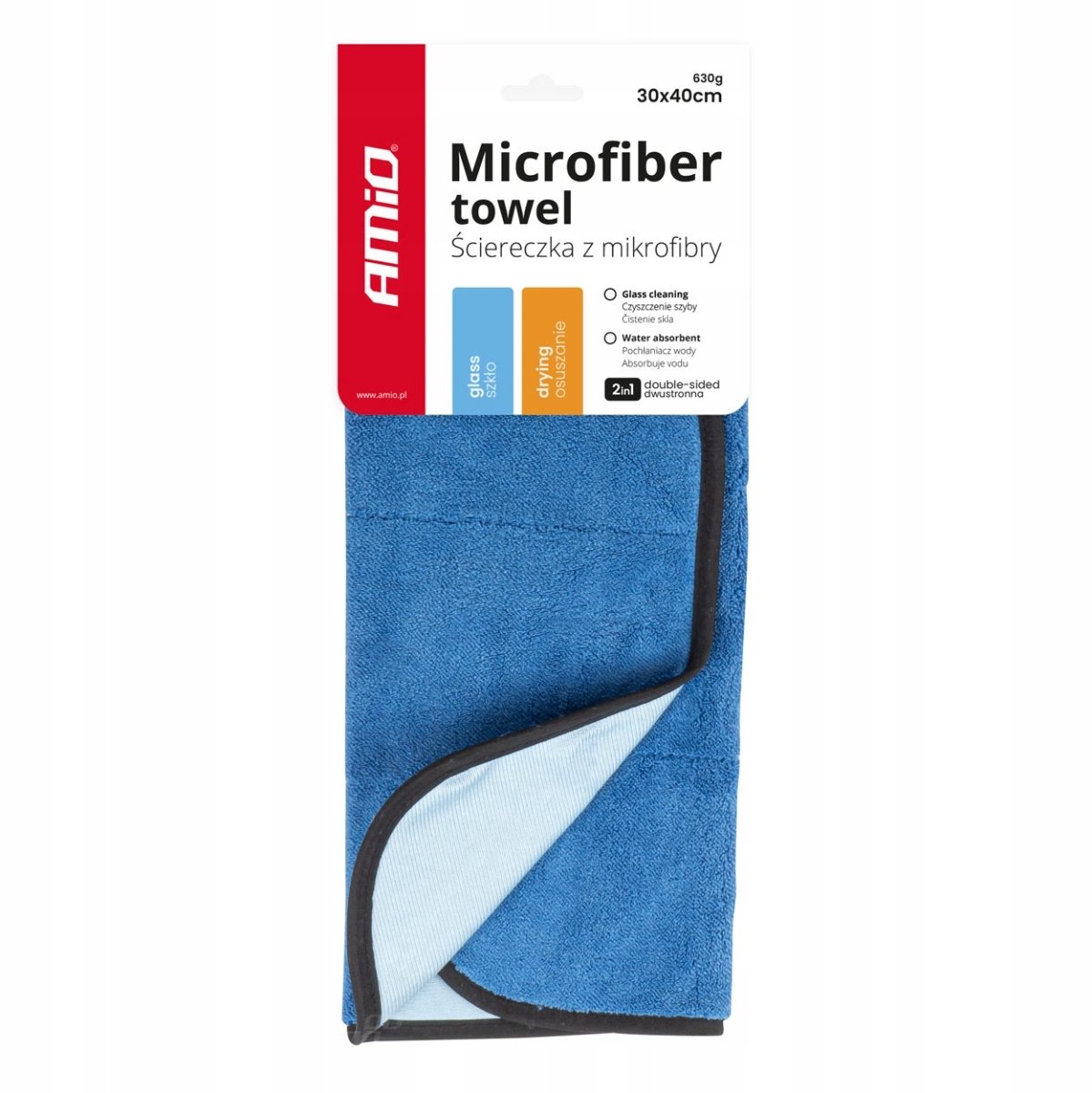 Microvezeldoek 2-in-1 voor auto: ramen reinigen & drogen 30x40cm