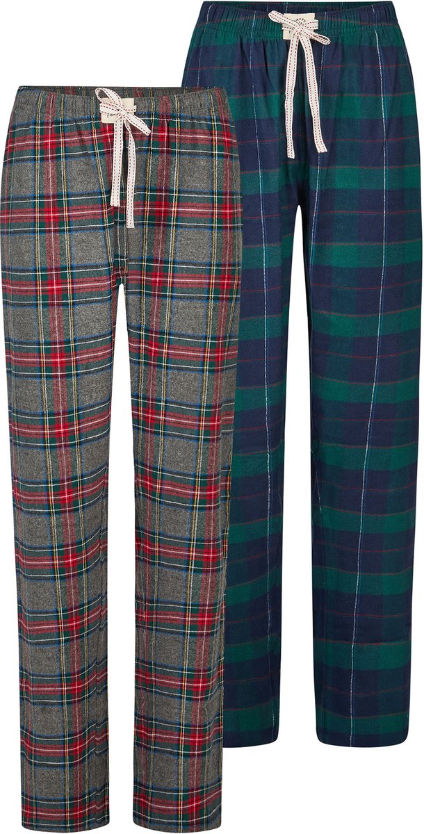 Happy Shorts Pyjamabroek voor Kerstmis grün/anthra kariert