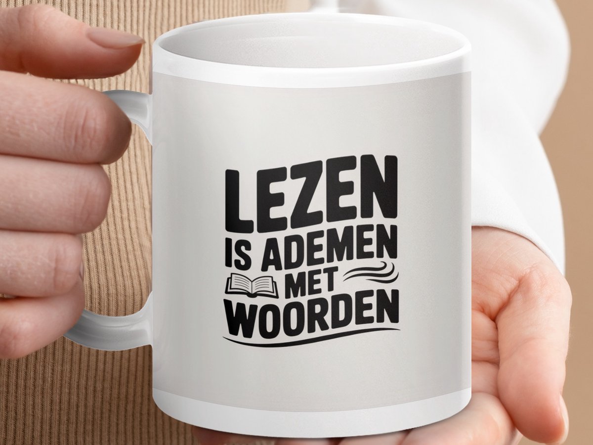 Mok Lezen Is Ademen Met Woorden, Boekenliefhebber Cadeau, Lezen Mok, Lezen Quote Mok, Cadeau Voor Lezers, Boekenwurm Mok, Leesliefhebber
