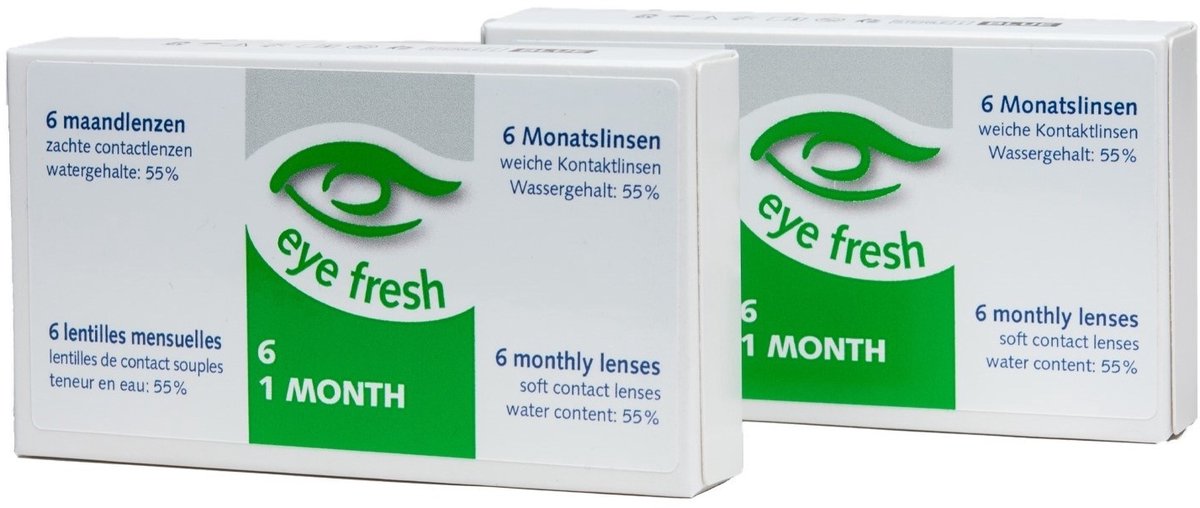 Eye Fresh Maandlenzen - 12 stuks - Sterkte -3.25 - Hioxifilcon A - 57% water - Langdurig draagcomfort