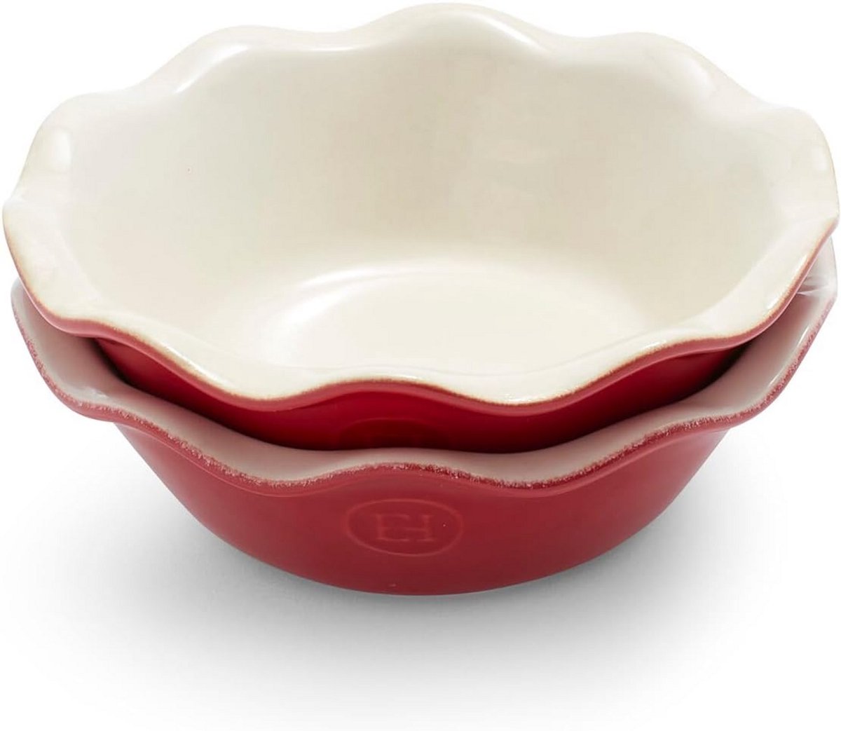 Set van 2 Mini Taartvormpjes - Keramiek - Rouge - Ideaal voor Desserts en Quiches