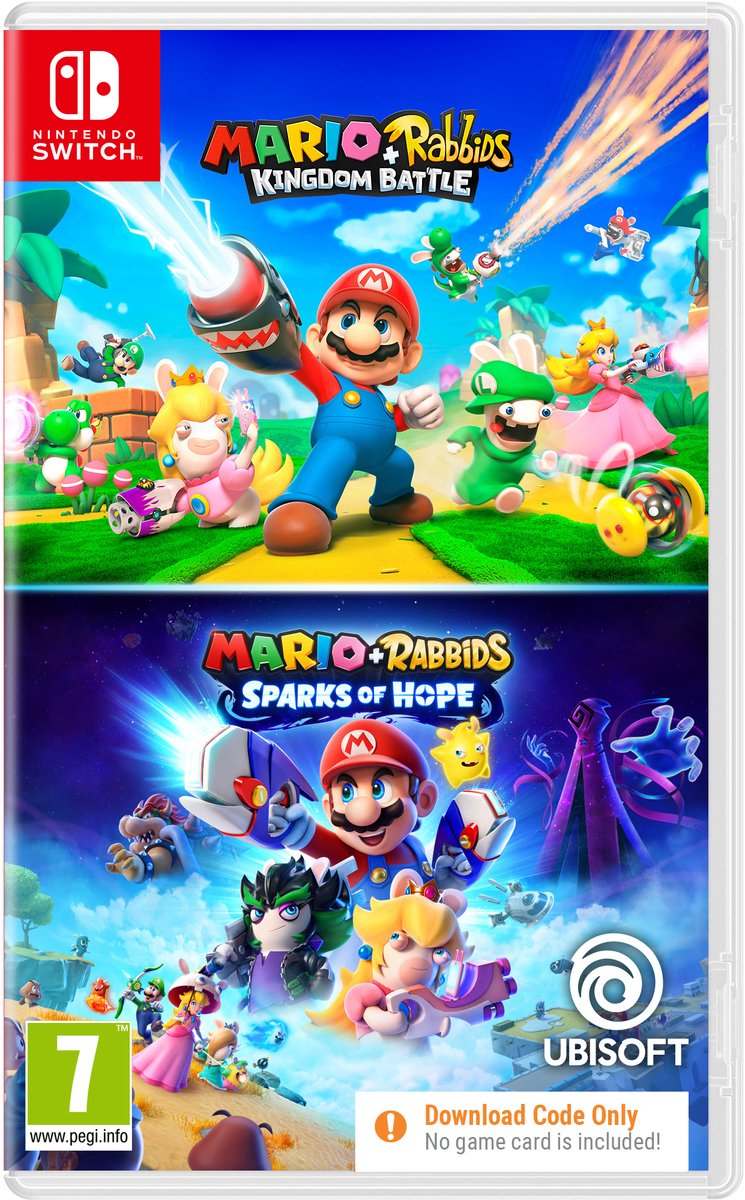 Ubisoft Mario + Rabbids Kingdom Battle / Mario + Rabbids Sparks of Hope (Nintendo Switch) Standaard Duits, Nederlands, Engels, Spaans, Frans, Italiaans, Russisch