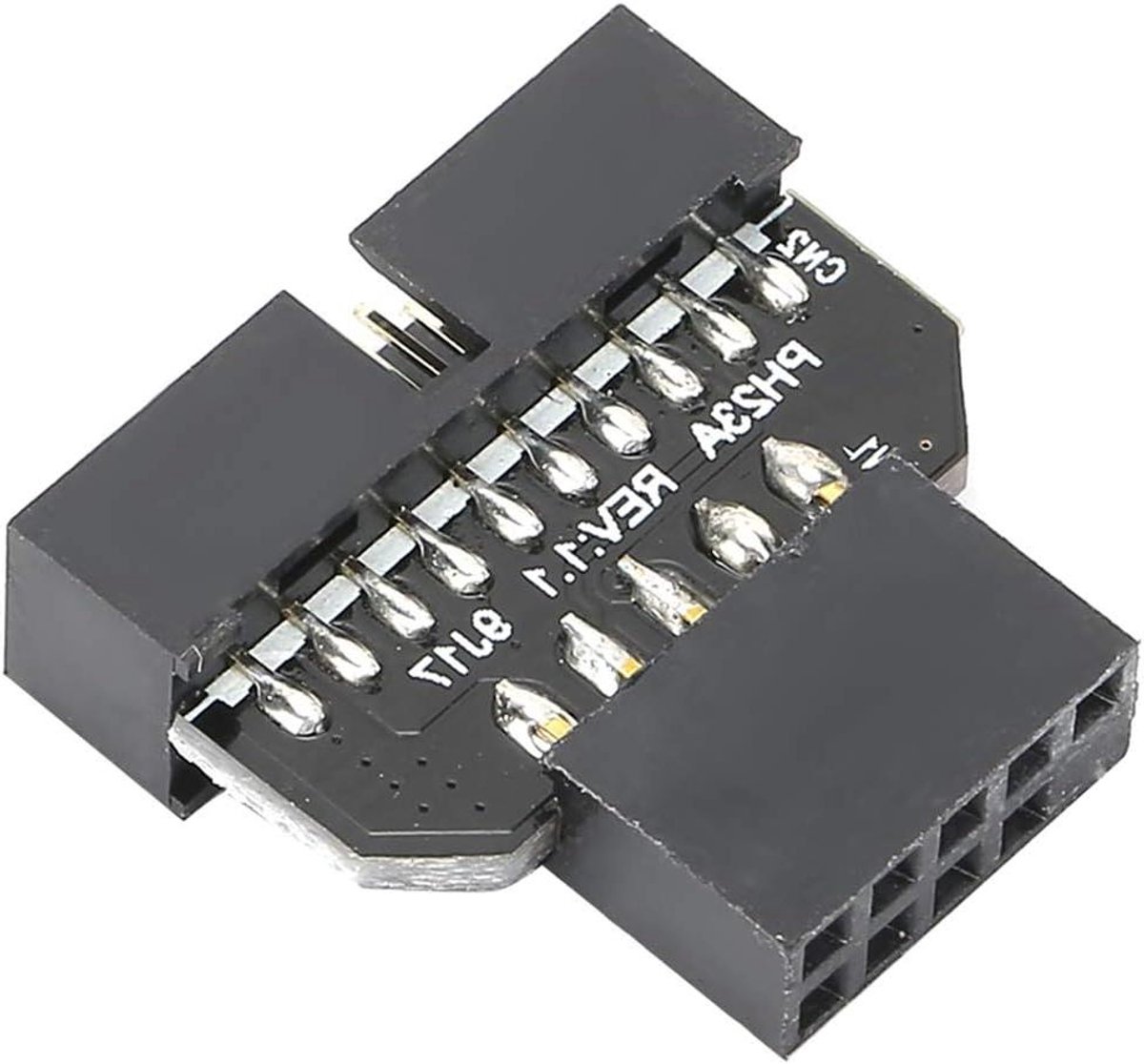 Ronte - Adapter voor Moederbord USB 2.0 naar USB 3.0 19-pins plug-in connector