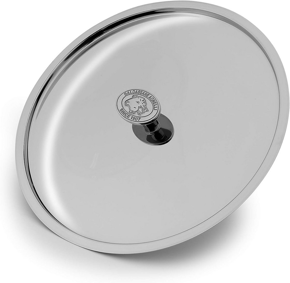 Aluminium deksel met stalen brug - diameter 16 cm - Italiaans design