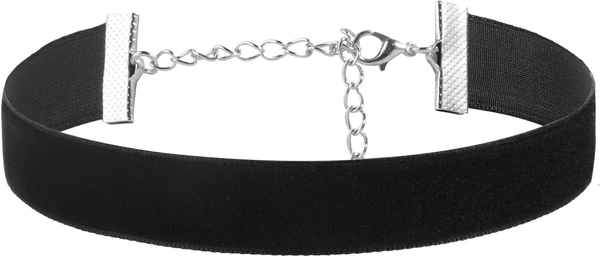 Ronte - Fluwelen zwarte choker voor dames | Klassieke gothic stijl | Verstelbare halsketting voor verjaardag, party, cosplay