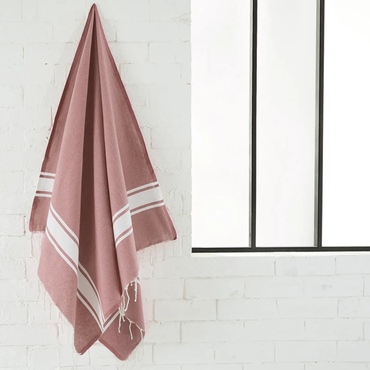 Fouta Hamamdoek By Foutas Classic Poederroze 100 x 200 cm