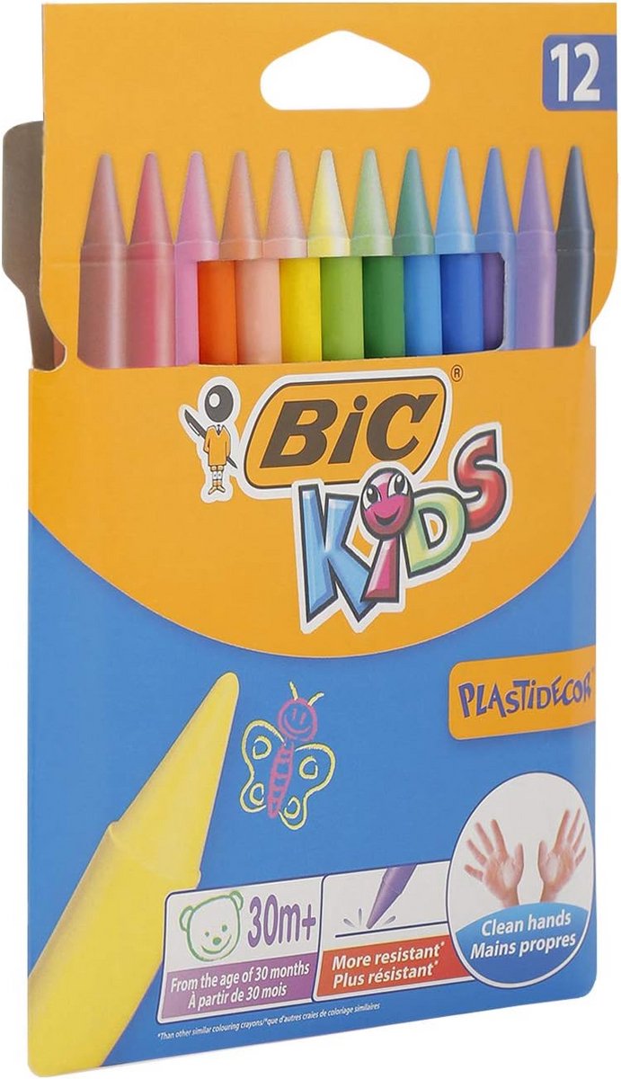 Wascricrayons 12 cm voor kinderen - 24 kleuren (inclusief metallic) - Set van 12 - Veilige grip voor kleine handjes — afbeelding 5