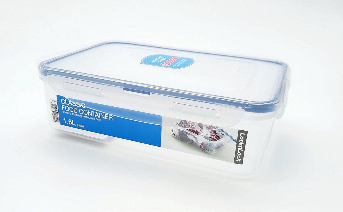 Rechthoekige voedselcontainer 1,6 L