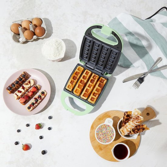 Compacte Wafelijzer voor Mini Belgische Wafels - Anti-aanbakplaten, Snel Verwarmen, Lichtindicatoren, 520W — afbeelding 5