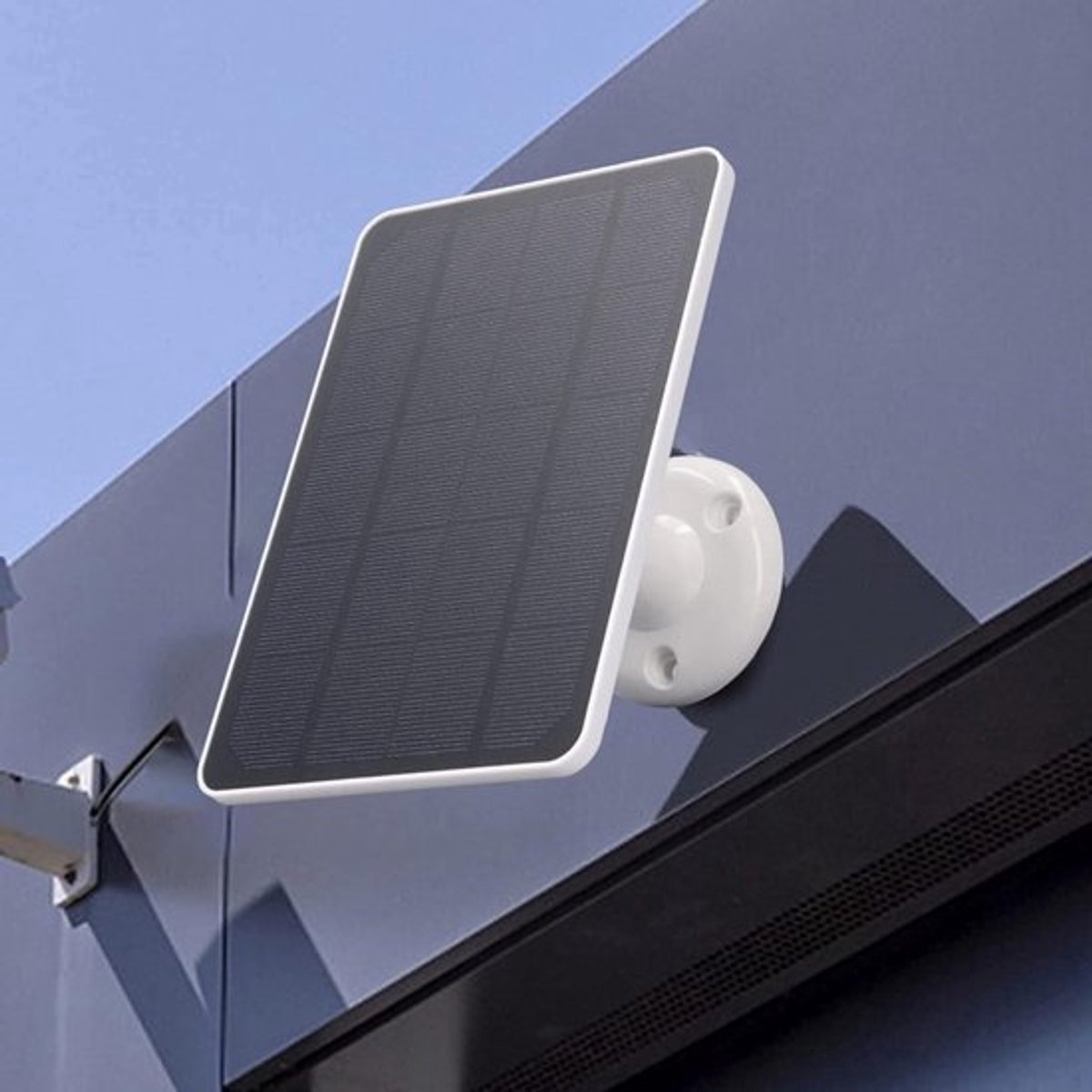 10W Zonnepaneel voor Beveiligingscamera - Waterdichte Zonnelader met Verstelbare Montage (Wit)