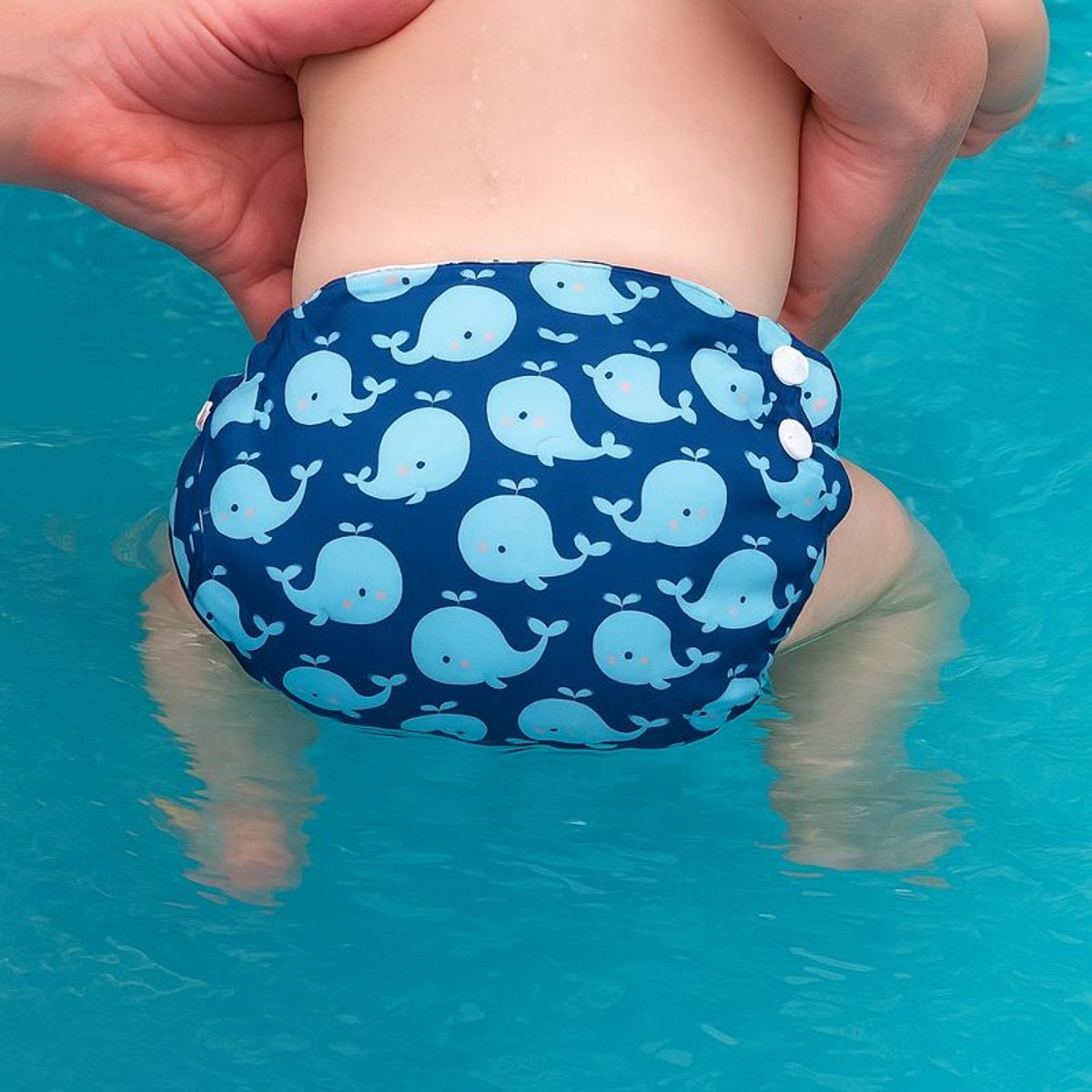 BZNDR® - Zwemluier walvis - 0 - 3 jaar - 5 t/m 18 kg - Wasbaar - Zwemluier baby — afbeelding 5