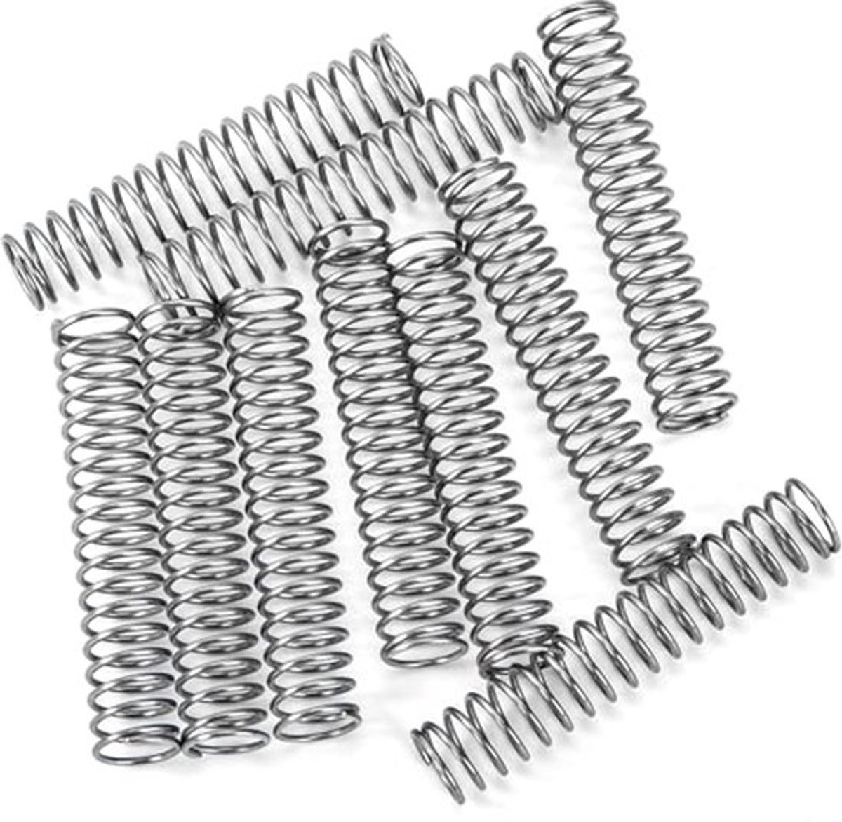 Compressieveren 50 mm RVS 304 - Draaddiameter 0,9 mm - Buitendiameter 10 mm - 10 Stuks