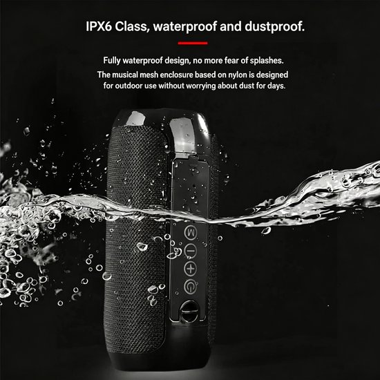 Draagbare Bluetooth Speaker - Waterdichte Draadloze Speaker - Met Subwoofer En Draadloze Stereo Koppeling - Sterke Bass En Lange Batterijduur - Voor Bij Het Zwembad Op Het Strand En Buiten - Ideaal Als Cadeau van Merkloos — afbeelding 2