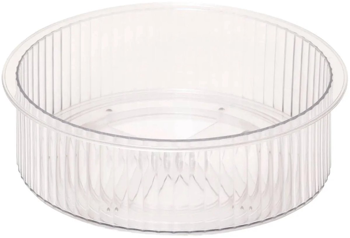 5Five Roterende Plastic Opbergbakje - Ø23xH8cm - Transparant