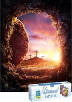 Huntex Peinture de diamants Adultes – Peinture de diamants Enfants – Forfait complet de Peinture de diamants – Religieux – 30 x 40 cm