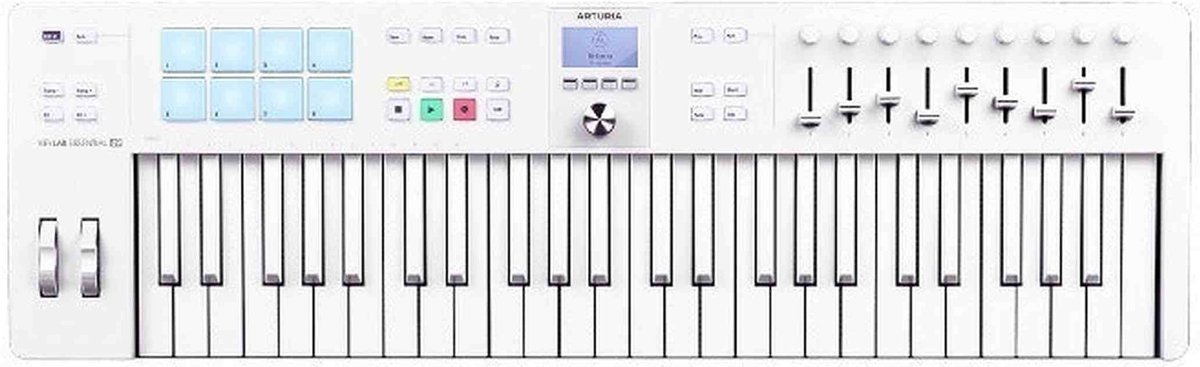 Arturia KeyLab Essential - MIDI Keyboard - 61 toetsen - MK3 - Alpine White