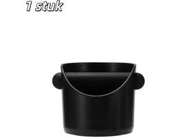1 stuk - Koffiepers-vuilbakje - Uitklopbakken - Schokbestendig en duurzaam - Barista-stijl persbakje - Met verwijderbare persstang - Antislipbodem - Accessoires voor espressomachines - Zwart