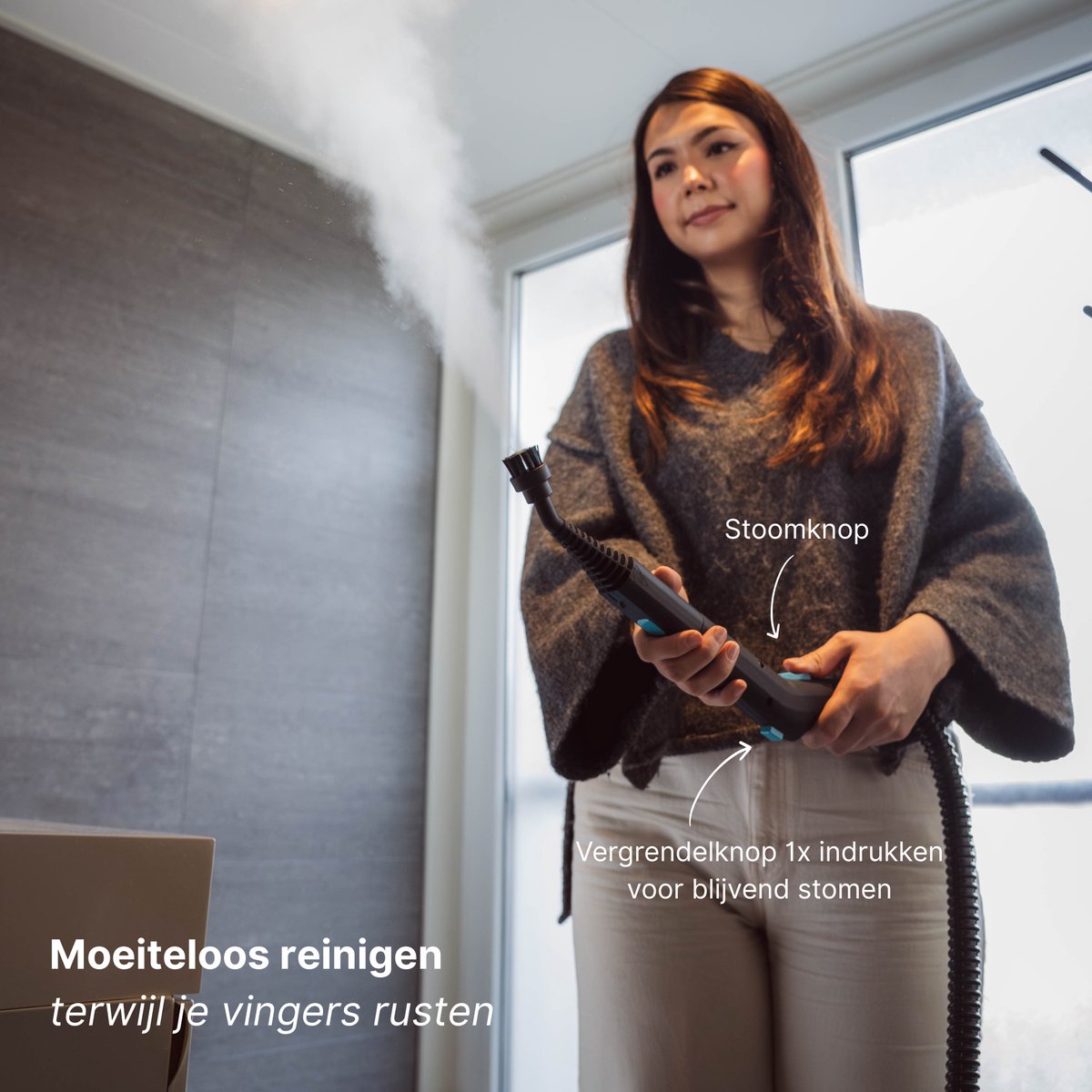 Sophitech Stoomreiniger - 30s Opwarmtijd - 2600W - 140°C Dieptereiniging - 4 Bar Krachtige Stoom - 2.5L Watertank - Tapijtreiniger en Handstomer voor Vloer, Bank en Badkamer - 20 Accessoires thumbnail 4