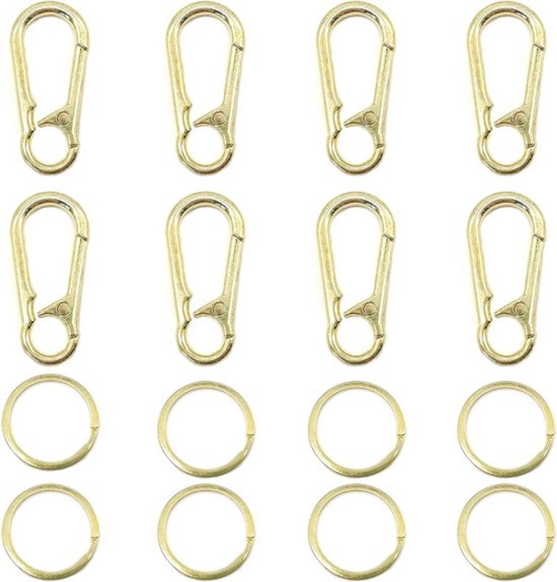 Afneembare Karabijnhaken - Set van 16 stuks - Roestvrij Staal