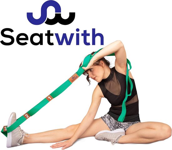 Yogariem met 10 lussen - 200 cm - Stretching riem voor yoga, pilates en fysiotherapie - Katoen-polyester - Met draagtas en trainingshandleiding — afbeelding 5