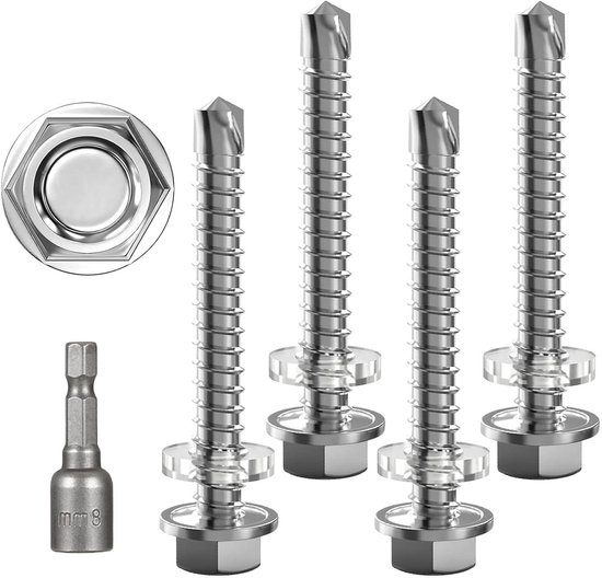 DRESSELHAUS Dakpanplaatschroef met afdichtring 4,8x20 mm RAL 9005