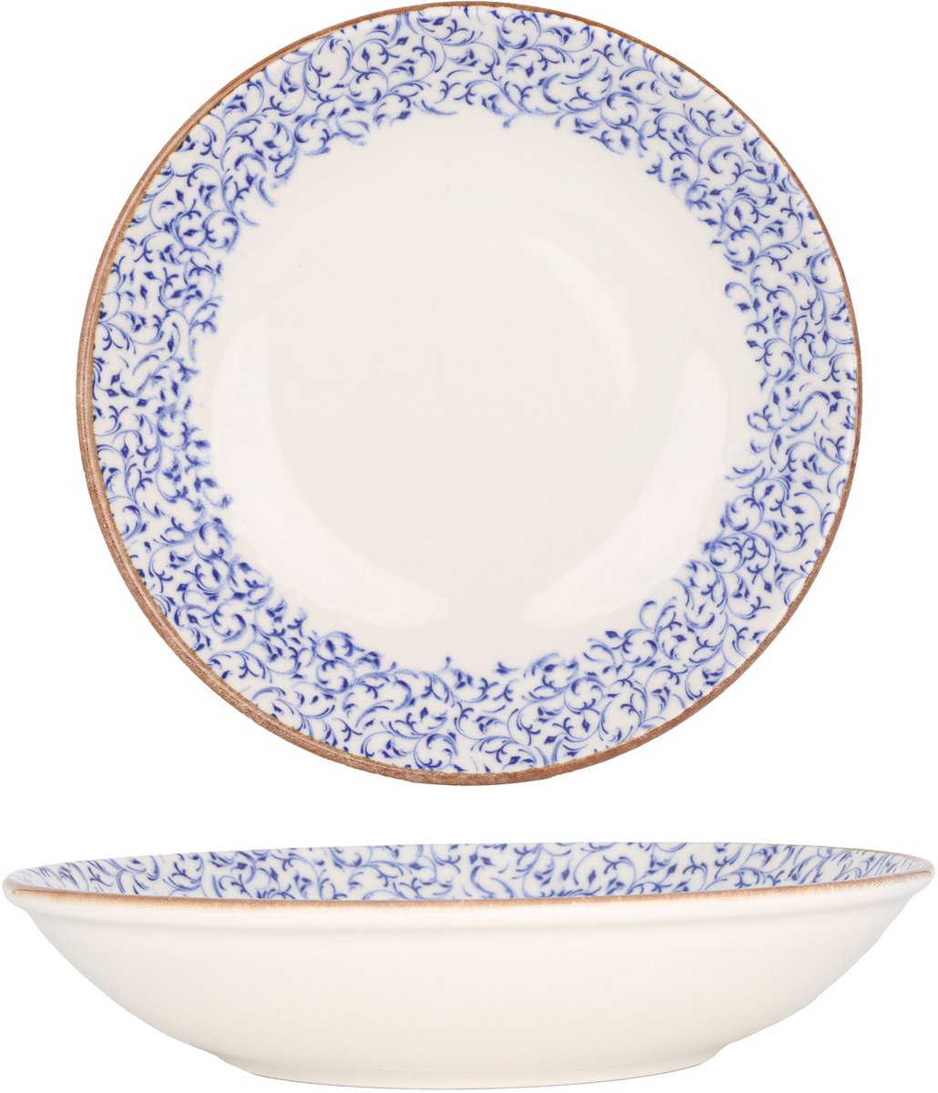 By Bone Diepbord - Edera - Porselein - 23 cm (1000cc) - set van 6