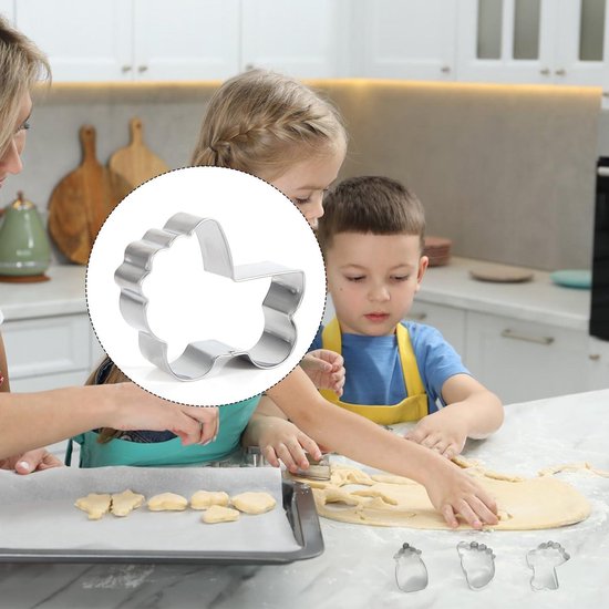 Koekjesvormpjes Set Baby Shower Thema - Rompertje, Slabbetje, Rammelaar, Flesje, Wagentje, Voetje - Bakvormen voor Baby Shower en Verjaardagsfeestjes — afbeelding 2