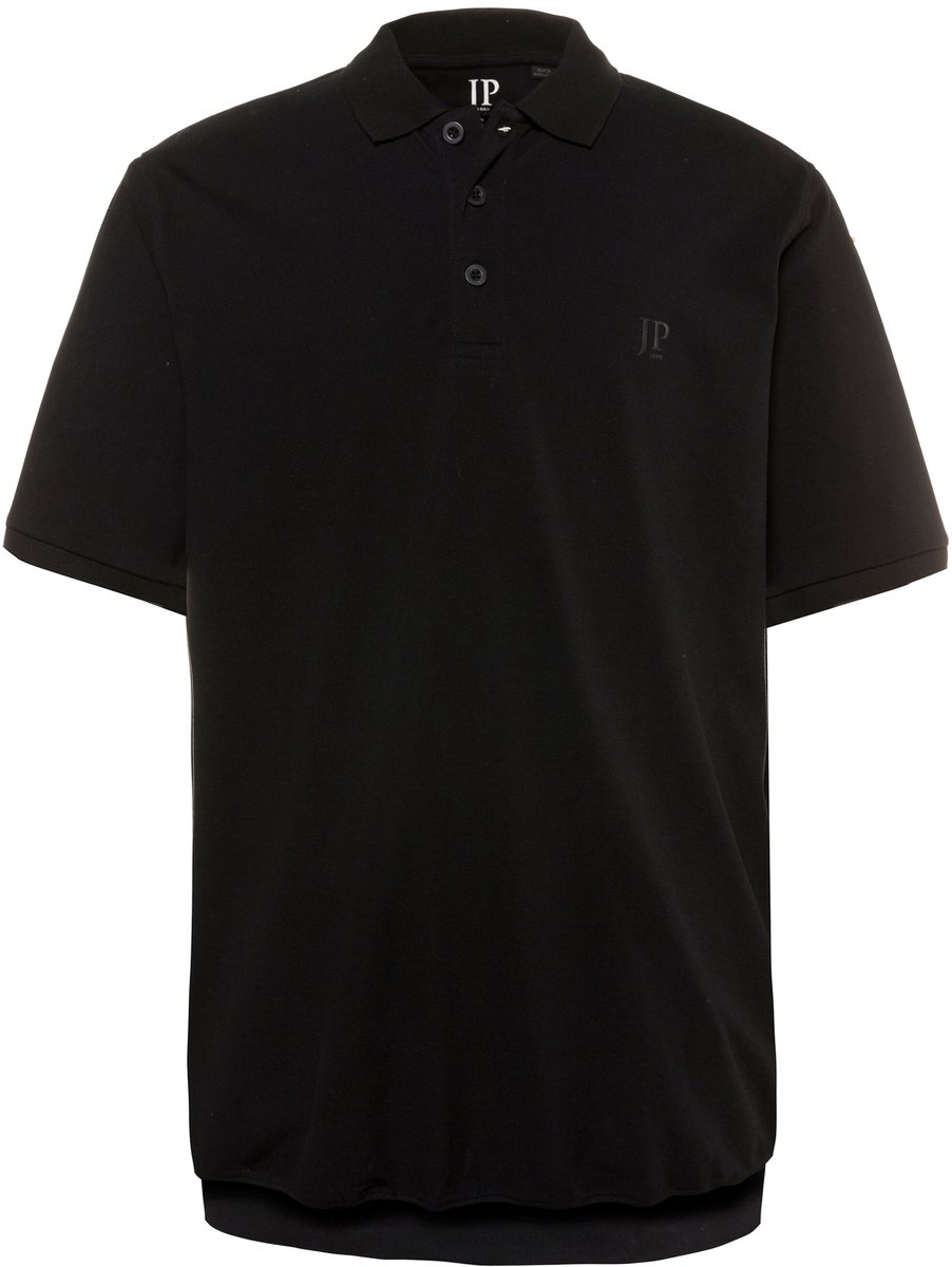 JP 1880 - Heren - Poloshirt basic Buik-Fit korte mouwen piqué - Zwart - Maat XXL