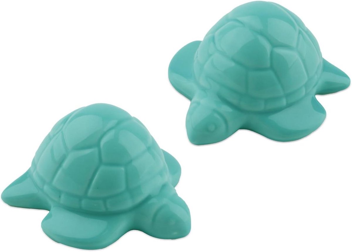 Toiletschroefdeksels in de vorm van Zeeschildpad - Set van 2 - Keramiek - Badkameraccessoire - Schattige Dieren - Eenvoudig te Installeren