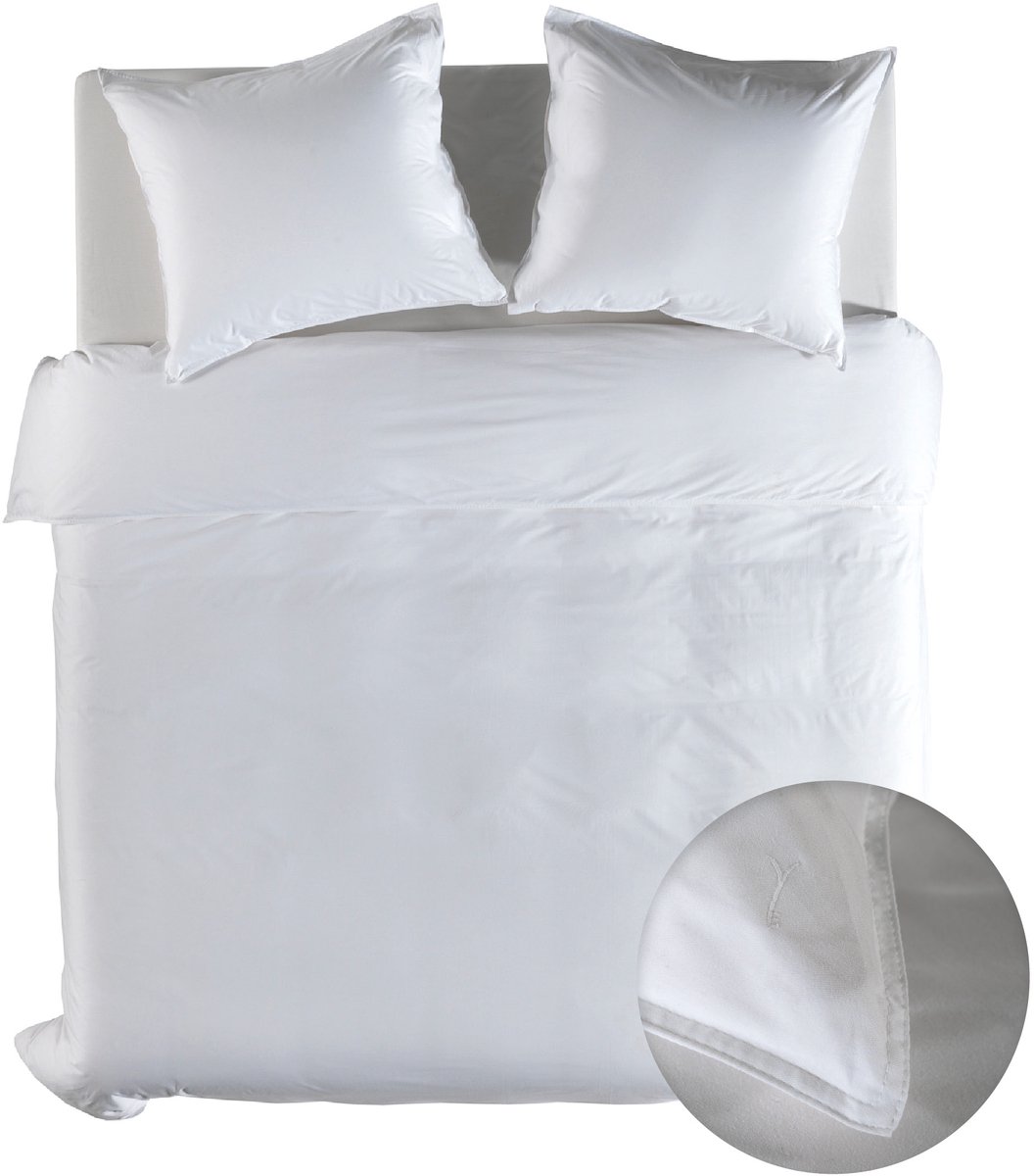 Yellow Dekbedovertrek Twill Katoen Suite Zermatt - Blanc de Blanc - 240x200/220 cm - 100% Twill Katoen - Lits-Jumeaux