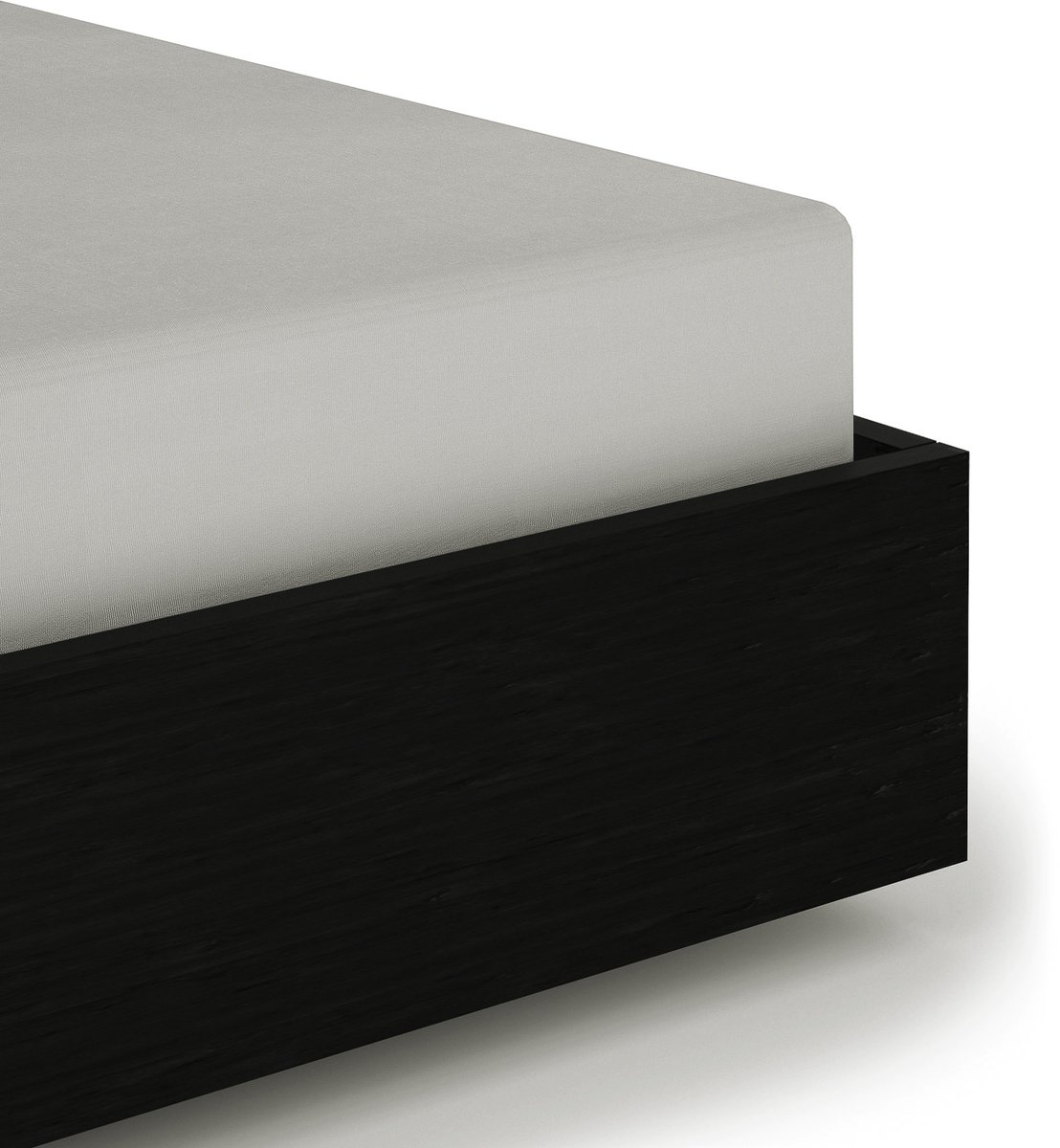 Heckettlane Hoeslaken Elementi - Onderlaken 1 persoons - 90x210-220 cm - 100% Katoen-Satijn - Grijs