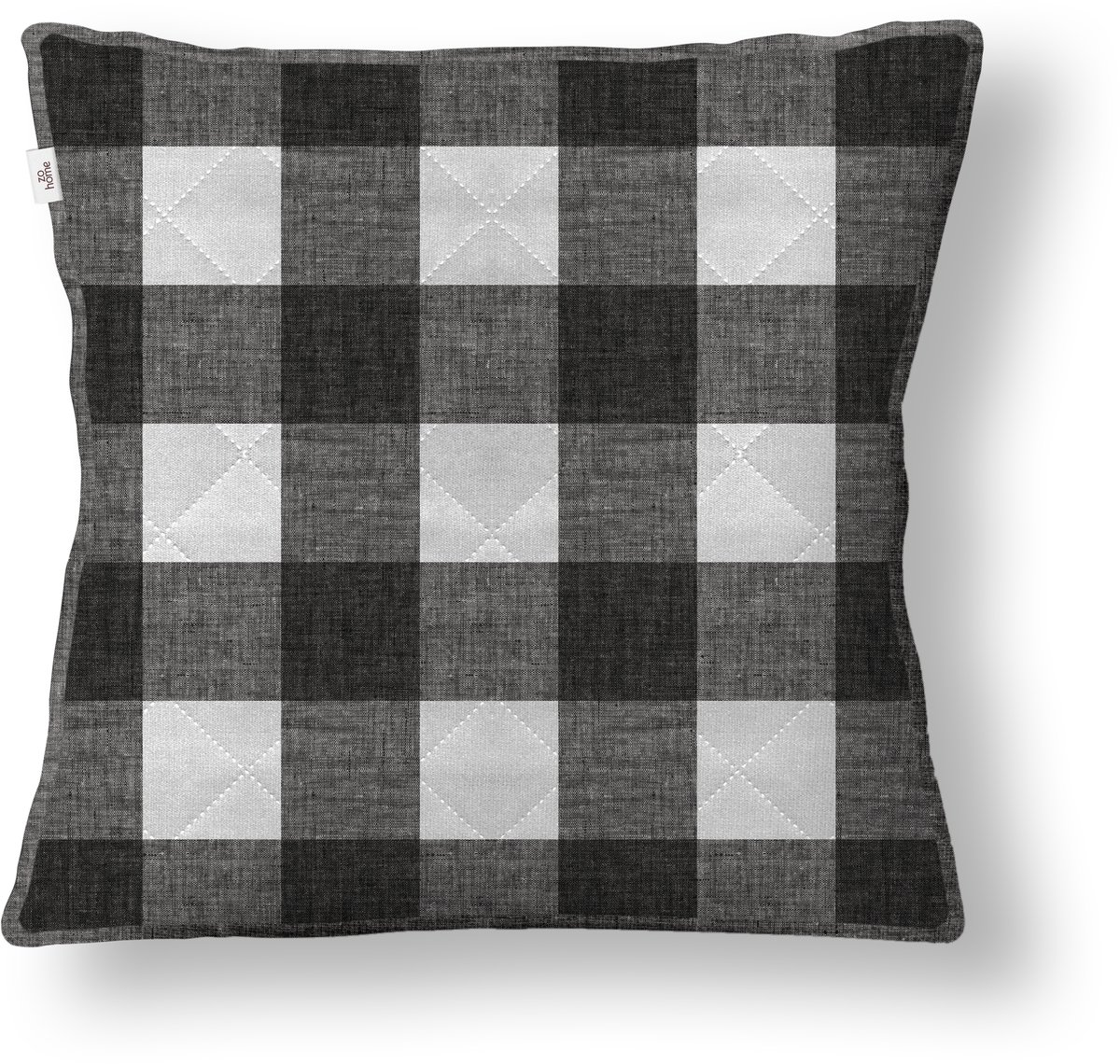 Zo Home Quattro di Lino Sierkussen - dark grey 50x50cm - inclusief binnen kussen