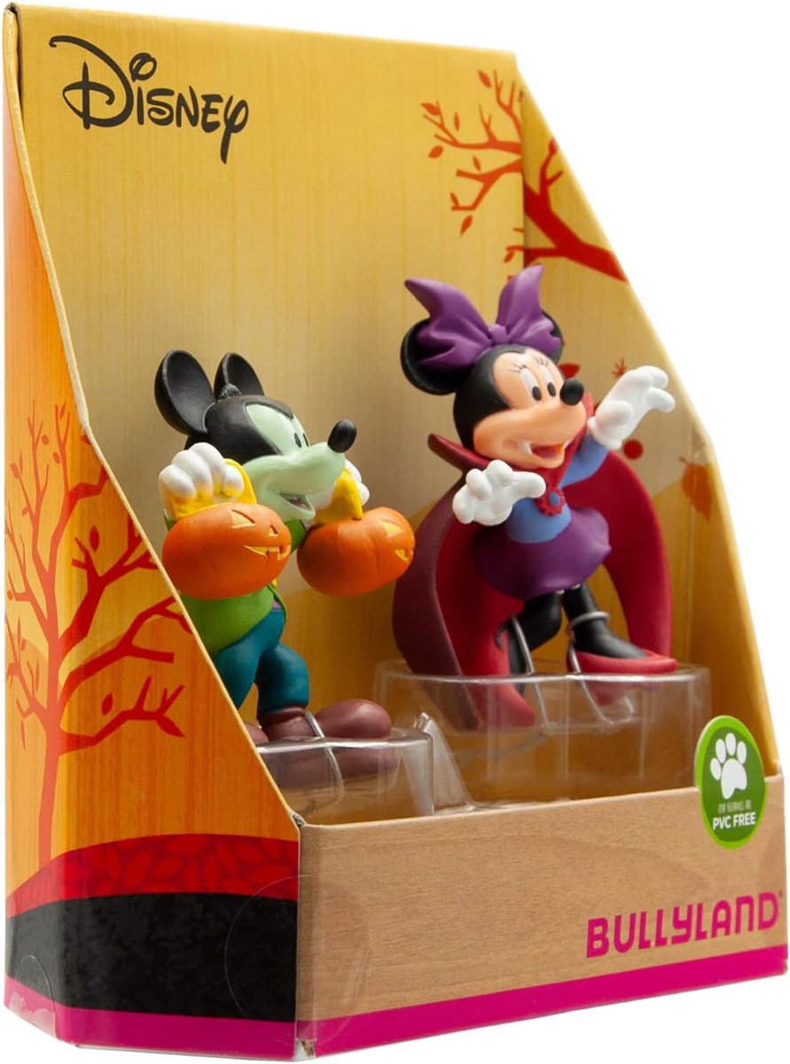 Bullyland 15082 – Speelset Disney Mickey & Minnie Halloween – levensecht en detailrijk vormgegeven – ideaal als taartfiguur, verzamelobject of feestelijk cadeau voor kinderen vanaf 3 jaa — afbeelding 3