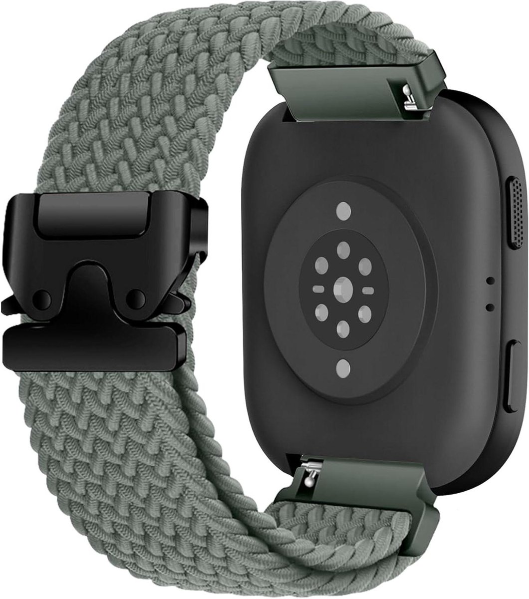 Cosensi - Nylon armband 22 mm voor slimme horloges | Geschikt voor Amazfit Balance, Bip 6, Bip 5 en meer | Ademend en zacht ontwerp | Groen
