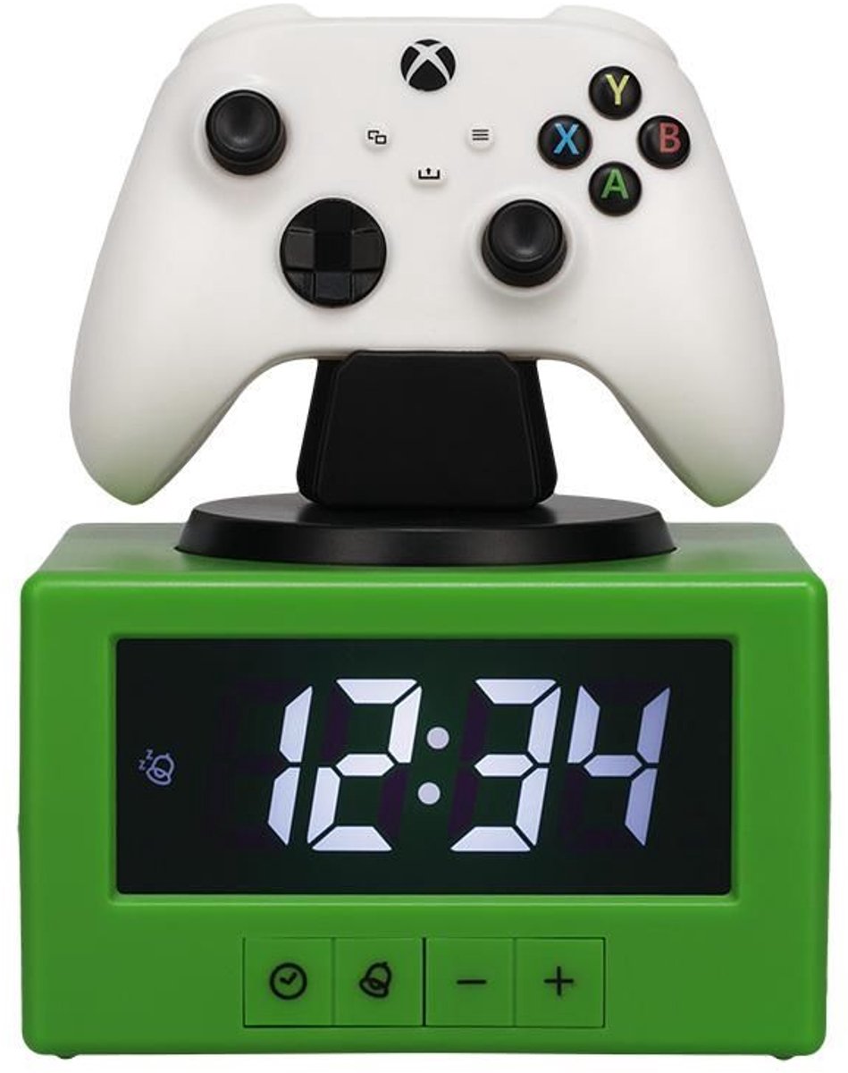Xbox Controller digitale wekker met nachtlampfunctie, officieel gelicentieerde gaming & slaapkamerdecoratie voor kinderen, volwassenen, jongens, mannen, cadeaus voor gamers - Paladone