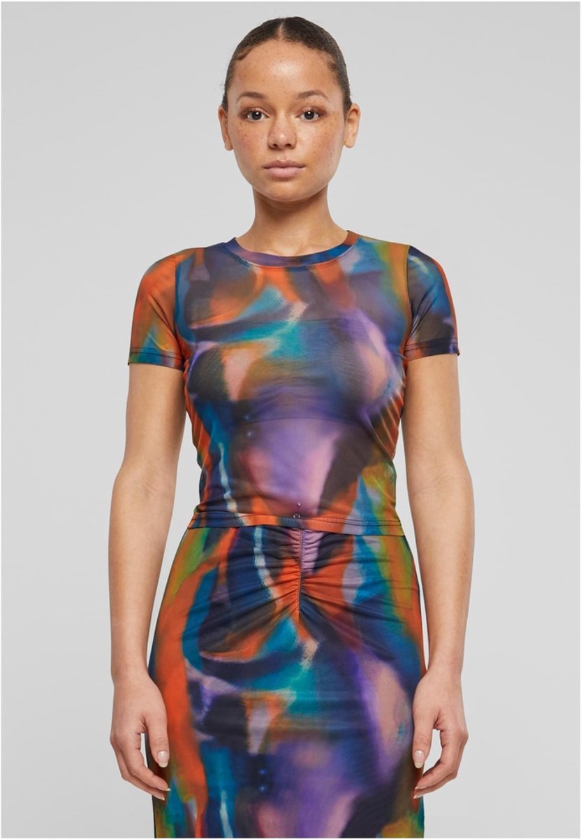 Urban Classics All Over Print Mesh Top XS Multicolours Multicolor