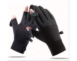 Winddichte Handschoenen - Waterafstotend en Verwarmd - Touchscreen en Vingerloos - Voor Fietsen, Rijden en Vissen - L- 1 Paar